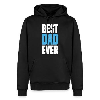Meilleur papa de tous les temps - Sweat à capuche Premium bio Homme - noir - Devant - Nico (187cm)