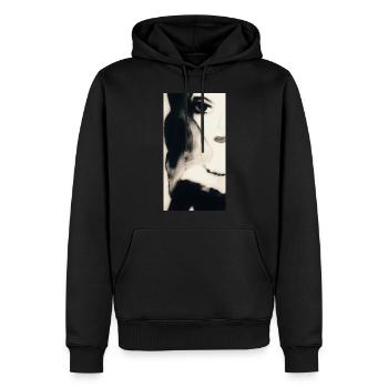 https://www.instagram.com/goldenvsilver/?hl=fr - Sweat à capuche Premium bio Homme - noir - Devant - Nico (187cm)