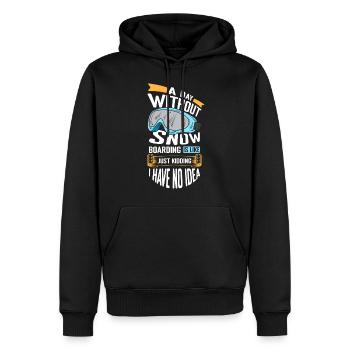 Snowboarder Urlaub Snow Winterurlaub - Männer Premium Bio Hoodie - Schwarz - Vorne - Nico (187cm)