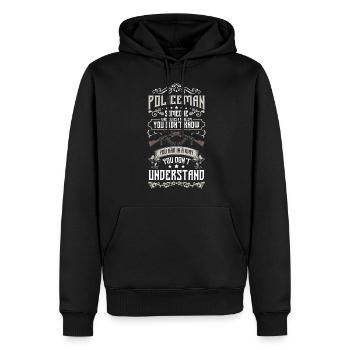 Cop Tatort Dieb Kommissar - Männer Premium Bio Hoodie - Schwarz - Vorne - Nico (187cm)