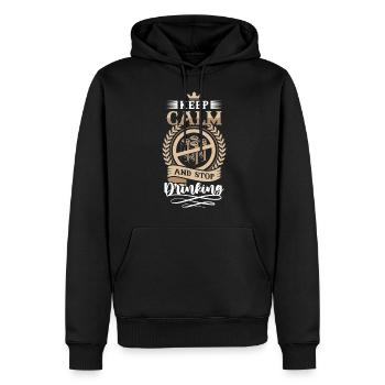 Alkohol Entzug Bierbauch Ende - Männer Premium Bio Hoodie - Schwarz - Vorne - Nico (187cm)