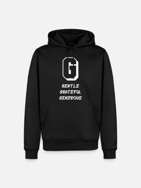 Letter & Characters (G) - Men’s Premium Organic Hoodie - black