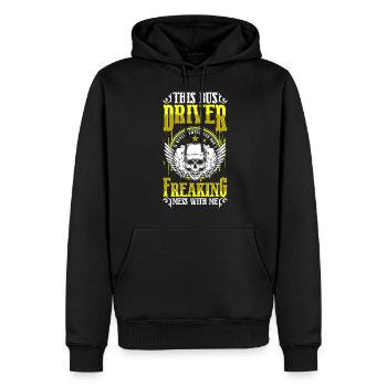 Bus beruf transport - Männer Premium Bio Hoodie - Schwarz - Vorne - Nico (187cm)