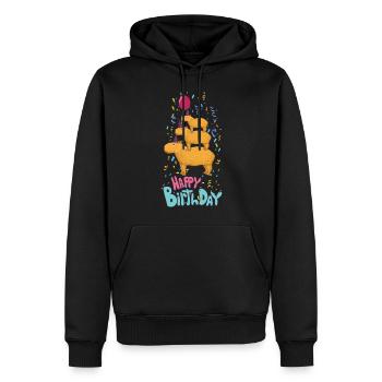 Capybara Geburtstag - Männer Premium Bio Hoodie - Schwarz - Vorne - Nico (187cm)
