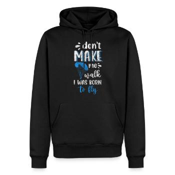 Parachutisme Adrénaline Sports extrêmes Vol - Sweat à capuche Premium bio Homme - noir - Devant - Nico (187cm)