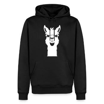 Drôle de lama Silhouette Cheeky Fun Lamas - Sweat à capuche Premium bio Homme - noir - Devant - Nico (187cm)
