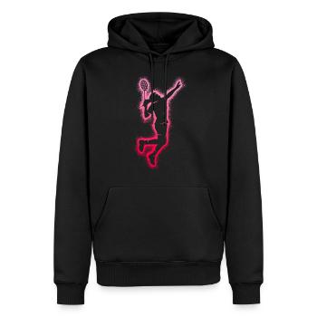 Badminton Player Badminton Girls Badminton - Men’s Premium Organic Hoodie - black - Front - Nico (187cm)