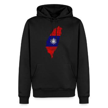 Taiwan - Männer Premium Bio Hoodie - Schwarz - Vorne - Nico (187cm)