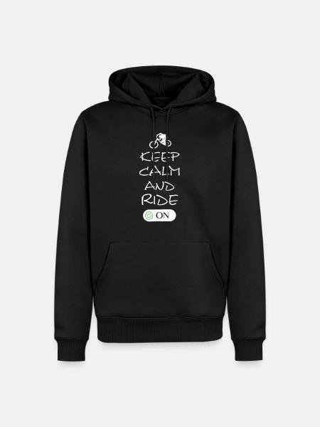 Biken Downhill Biker - Männer Premium Bio Hoodie - Schwarz