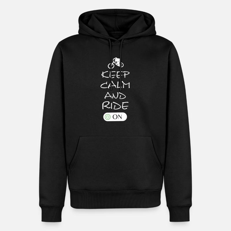 Biken Downhill Biker - Männer Premium Bio Hoodie - Schwarz