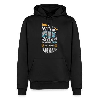 Snow Snow Jump Freestyle - Men’s Premium Organic Hoodie - black - Front - Nico (187cm)