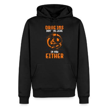 Fantasy Asien Feuer Kreatur - Männer Premium Bio Hoodie - Schwarz - Vorne - Nico (187cm)