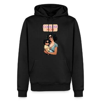COOLEST MOM MUM cool mutter mama - Männer Premium Bio Hoodie - Schwarz - Vorne - Nico (187cm)