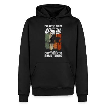 Pianiste Pianiste Classique - Sweat à capuche Premium bio Homme - noir - Devant - Nico (187cm)
