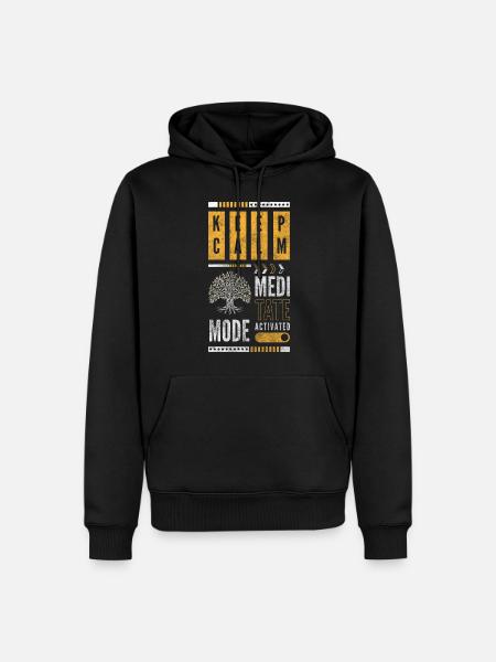 Yoga Relaxation Mindful Karma - Men’s Premium Organic Hoodie - black