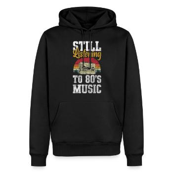 Kassette Radio 80er Hit Kindheit - Männer Premium Bio Hoodie - Schwarz - Vorne - Nico (187cm)