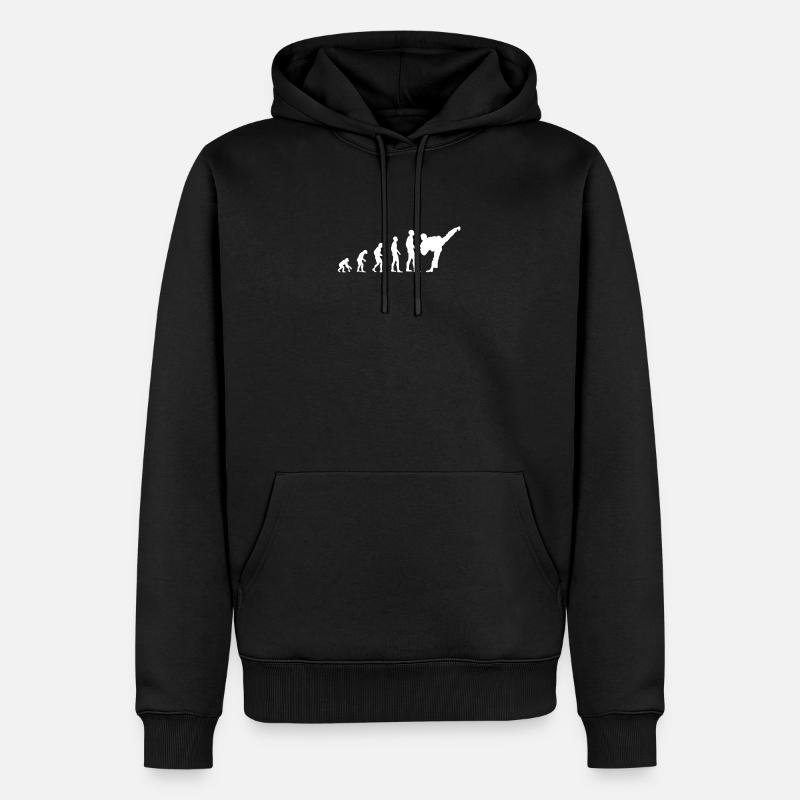 Karate Evolution - Männer Premium Bio Hoodie - Schwarz
