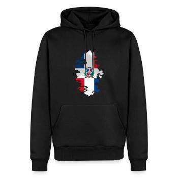 Dominican Republic Flag Dom Rep Flag Trip - Men’s Premium Organic Hoodie - black - Front - Nico (187cm)