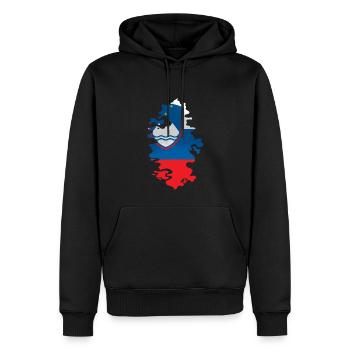Slowenien Flagge Balkan Slowenische Fahne Vintage - Männer Premium Bio Hoodie - Schwarz - Vorne - Nico (187cm)