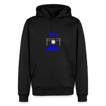 Volley-ball - Sweat à capuche Premium bio Homme - noir - Devant - Nico (187cm)