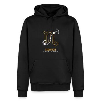 Sternzeichen Illustration Skorpion - Männer Premium Bio Hoodie - Schwarz - Vorne - Nico (187cm)