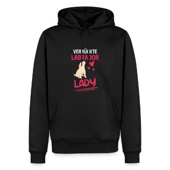 Hunde Lady Hundebesitzer Frauen Geschenk Labrador - Männer Premium Bio Hoodie - Schwarz - Vorne - Nico (187cm)