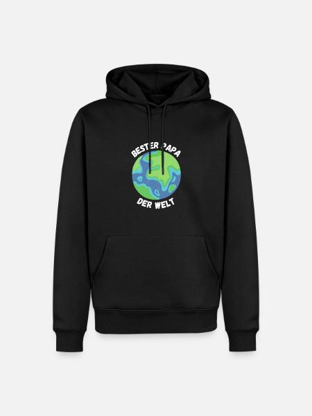 Bester Papa der Welt Vater - Männer Premium Bio Hoodie - Schwarz
