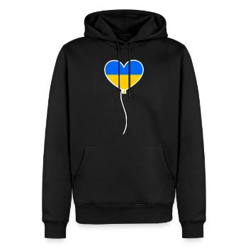 Ukraine - Sweat à capuche Premium bio Homme - noir - Devant - Nico (187cm)