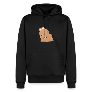 Bunny Couple - Men’s Premium Organic Hoodie - black - Front - Nico (187cm)