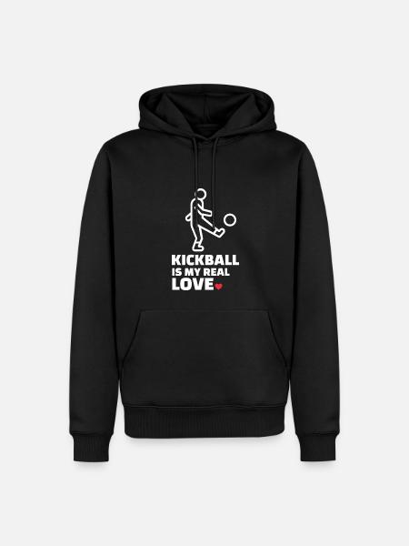 J’adore le kickball - Sweat à capuche Premium bio Homme - noir