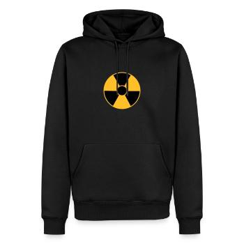 Radio Active 2 - Männer Premium Bio Hoodie - Schwarz - Vorne - Nico (187cm)
