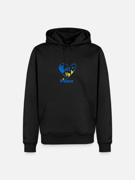 Peace Ukraine - save Ukraine - Men’s Premium Organic Hoodie - black