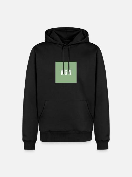 VGN - Vegan - Männer Premium Bio Hoodie - Schwarz