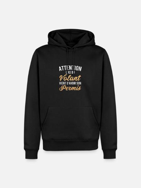 Jonge bestuurder voor rijbewijs - Mannen Premium Bio hoodie - zwart