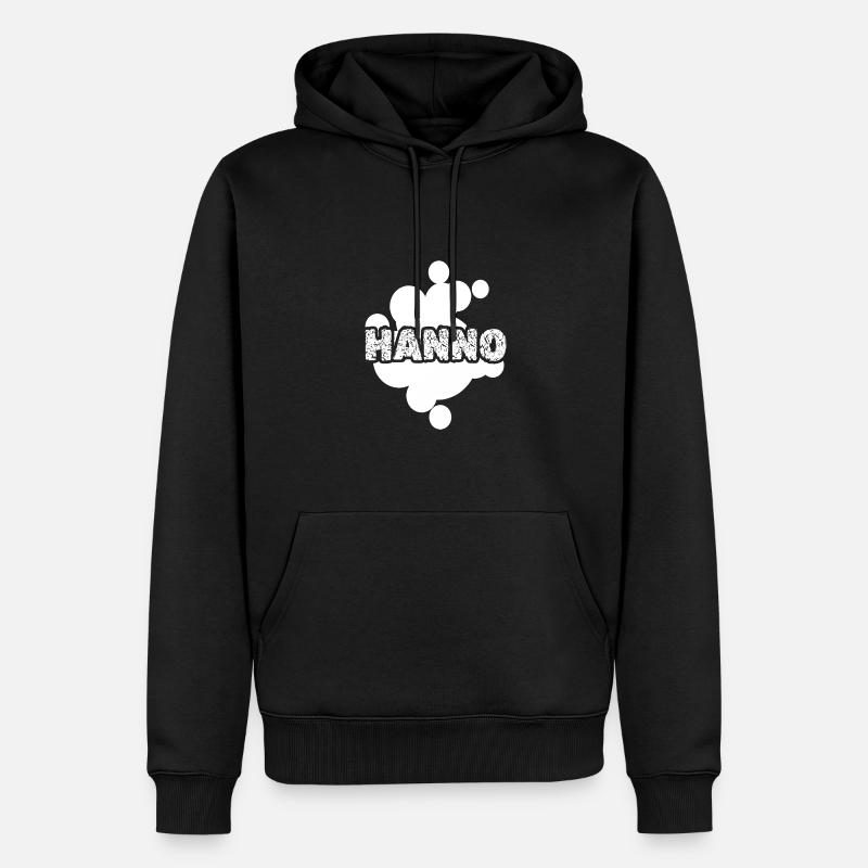 Prénom Hanno - Sweat à capuche Premium bio Homme - noir