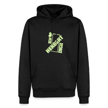 Liebe Herbert - Männer Premium Bio Hoodie - Schwarz - Vorne - Nico (187cm)