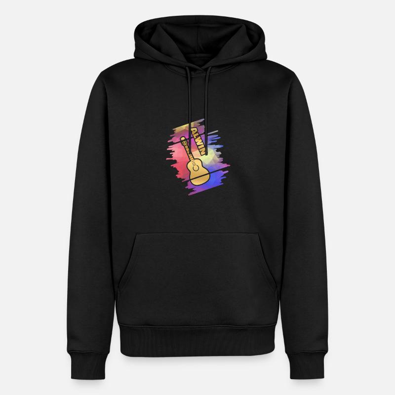 Gitarre Alwin - Männer Premium Bio Hoodie - Schwarz