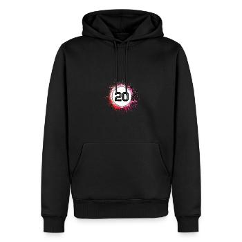 20 Nombre d’objets blob - Sweat à capuche Premium bio Homme - noir - Devant - Nico (187cm)