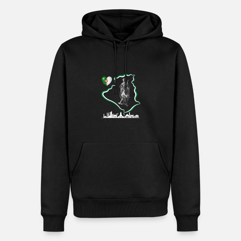 ALGERIEN - Männer Premium Bio Hoodie - Schwarz