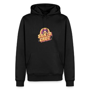 Santa Cruz Hoodie CA California Beach Kalifornien - Männer Premium Bio Hoodie - Schwarz - Vorne - Nico (187cm)