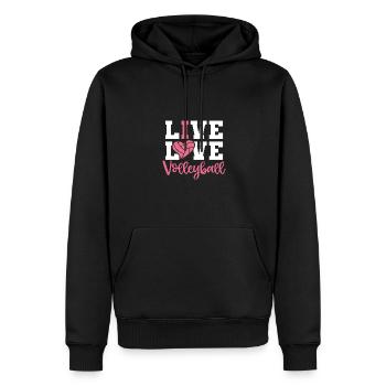 Volleyballspielerin Volleyballerin Volleyball - Männer Premium Bio Hoodie - Schwarz - Vorne - Nico (187cm)