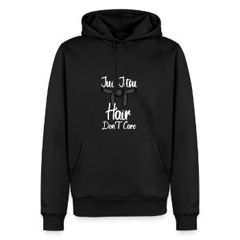 Jiu Jitsu Haare sind egal - Männer Premium Bio Hoodie - Schwarz - Vorne - Nico (187cm)