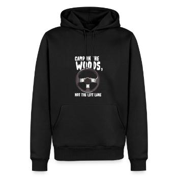 Camp In The Woods Nicht die linke Spur - Männer Premium Bio Hoodie - Schwarz - Vorne - Nico (187cm)