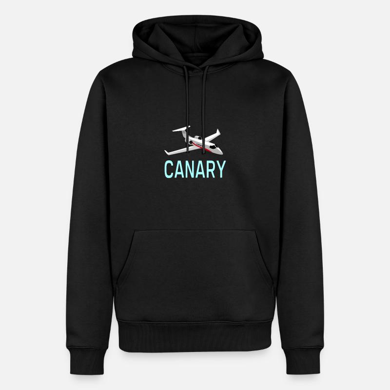 Luftfahrt Canary Jet - Männer Premium Bio Hoodie - Schwarz