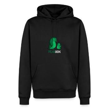 Pengooin Loving Parent. Cadeau - Sweat à capuche Premium bio Homme - noir - Devant - Nico (187cm)