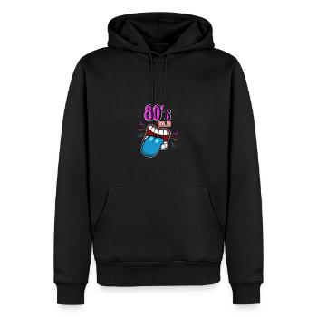 Cadeau symbole des années 80 pour toujours des années 80 - Sweat à capuche Premium bio Homme - noir - Devant - Nico (187cm)
