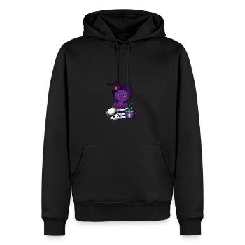 Chat sorcière. Poison pour les amoureux des animaux de compagnie - Sweat à capuche Premium bio Homme - noir - Devant - Nico (187cm)