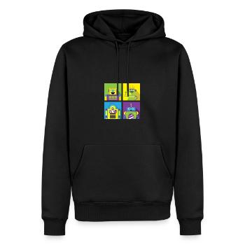 Happy Robot Toy Collector Poison - Men’s Premium Organic Hoodie - black - Front - Nico (187cm)