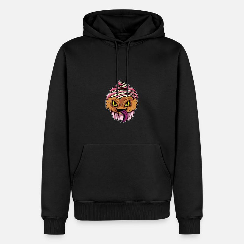 Cupcake-Monster Bäcker Gift - Männer Premium Bio Hoodie - Schwarz