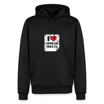 Love Spread Sheets Auditeur Poison - Sweat à capuche Premium bio Homme - noir - Devant - Nico (187cm)